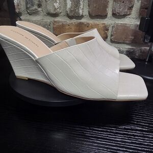 Fashion to Figure Cream Wedge Sandals